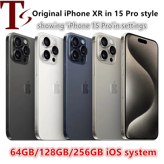 Original Unlocked iphone XR Covert to iphone 15 Pro Cellphone